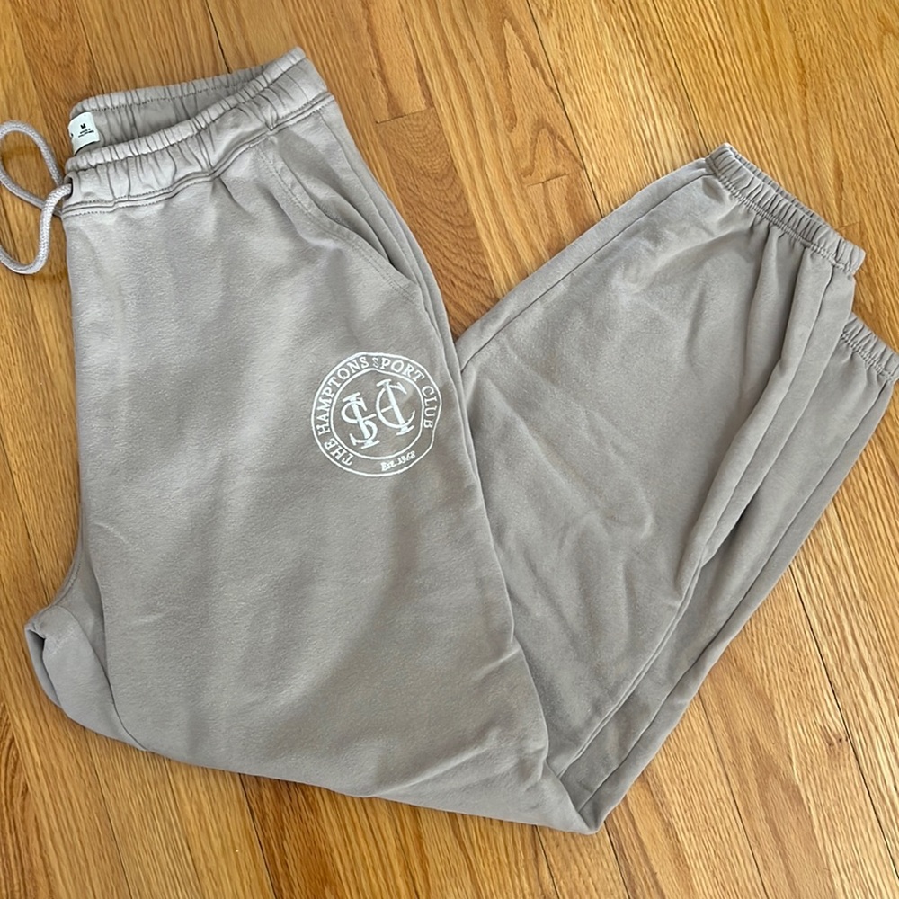 Abercrombie & Fitch Gray Track Joggers and top with White Logo